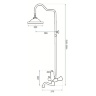 Sistema de ducha Rea Vintage negro (REA-P2367)