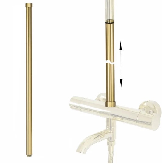 shower extension rod Rea Adapter brushed gold 60 (REA-K6652)