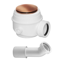 Sifón para baño y plato de ducha de cobre cepillado Omnires (WB01XCPB)
