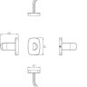 hook Omnires Trent chrome (TR55110CR)