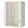 Puerta de ducha Rea Alex 120x190 cristal transparente, cepillado dorado (REA-K2501)
