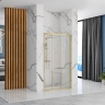 Puerta de ducha Rea Alex 120x190 cristal transparente, cepillado dorado (REA-K2501)
