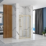 Puerta de ducha Rea Alex 120x190 cristal transparente, cepillado dorado (REA-K2501)