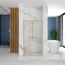 Puerta de ducha Rea Alex 120x190 cristal transparente, cepillado dorado (REA-K2501)
