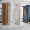 Puerta de ducha Rea Alex 120x190 cristal transparente, cepillado dorado (REA-K2501)