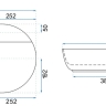 Lavabo Rea Aura 50,5x38,5 blanco (REA-U4620)