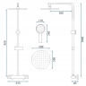 Sistema de ducha Rea Bliss con termostato. oro mate (REA-P8413)