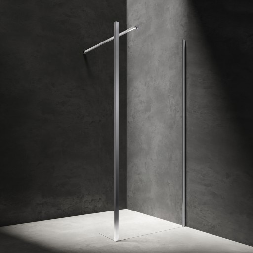 shower corner Omnires Marina Walk In 100x30cm safety glass, chrome (MA1030CRTR)
