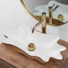 Lavabo Rea Infinity 62x33 blanco/oro (REA-U3400)