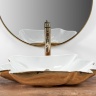 Lavabo Rea Infinity 62x33 blanco/oro (REA-U3400)