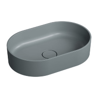 Lavabo Omnires Ovo 55x36 gris ceniza (OVOUNAG)