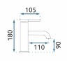 washbasin mixer Rea Spot chrome (REA-B2010)