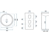 Lavabo Rea Estera 46,2x44,4 de pie, blanco (REA-U0756)