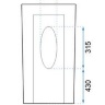 washbasin Rea Estera 46.2x44.4 freestanding, white (REA-U0756)