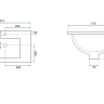 washbasin Rea Dafne 46.5x71 white (REA-U0190)