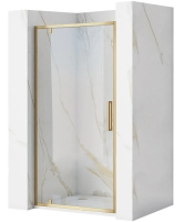 Puerta de ducha Rea Rapid Swing 100x195, cristal de seguridad, transparente, dorado cepillado (REA-K2503)
