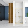 shower door Rea Rapid Swing 100x195 safety glass, transparent, brush gold (REA-K2503)