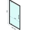 shower door Rea Rapid Swing 100x195 safety glass, transparent, brush gold (REA-K2503)