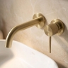 смеситель для умывальника Rea Lungo скрытого монтажа, stripe brush gold + box (REA-B7431)