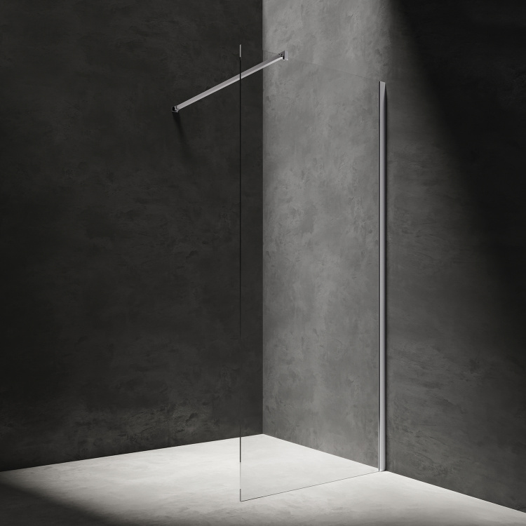 shower cabin Omnires Marina Walk In 100x200 safety glass, chrome (DNR10XCRTR)