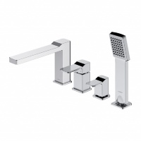 Mezclador de baño Omnires Slide de 4 orificios cromado (SL7732CR)