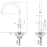Kitchen faucet Omnires Y grafit (Y1251GR)