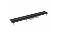 Desagüe de ducha Omnires Lowfix para azulejos, 80 cm, negro (LOWFIX80TBL)