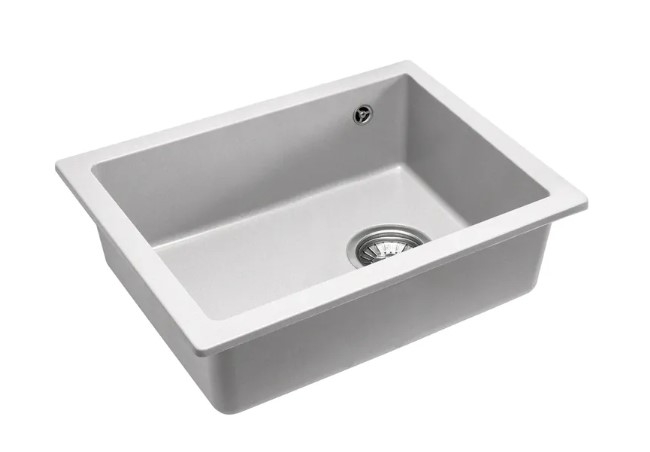 Fregadero de cocina Rea Nels 46,5x56 blanco (ZLE-00110) + sifón