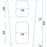 washbasin Rea Daria 38x44 freestanding, white (REA-U9900)