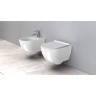 Inodoro Rea Carter Rimless 490x360 suspendido, asiento duroplast slim de caída lenta, blanco (REA-C1400)