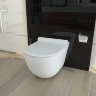 Inodoro Rea Carter Rimless 490x360 suspendido, asiento duroplast slim de caída lenta, blanco (REA-C1400)