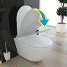 Inodoro Rea Carter Rimless 490x360 suspendido, asiento duroplast slim de caída lenta, blanco (REA-C1400)
