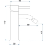 bidet mixer Rea Lungo gold matte (REA-B4702)