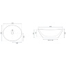 Lavabo Rea Sofia 34,5x41 dorado n (REA-U9015)