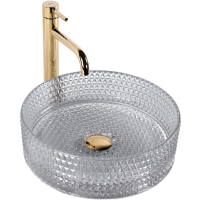 Lavabo Rea Cristal 35,5x35,5 gris claro (REA-U9615)