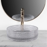 Lavabo Rea Cristal 35,5x35,5 gris claro (REA-U9615)
