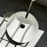 washbasin Rea Stella 35,5x35,5 gold brush/white (REA-U9087)