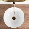 washbasin Rea Stella 35,5x35,5 gold brush/white (REA-U9087)