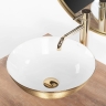 washbasin Rea Stella 35,5x35,5 gold brush/white (REA-U9087)