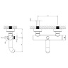 set of bath mixers Omnires Y chrome (Y1210CR+ Y1230CR+ YOSEMITE-SCR)