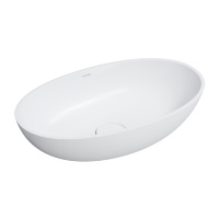 Lavabo Omnires Shell 60x35 blanco mate (SHELLUNBM)