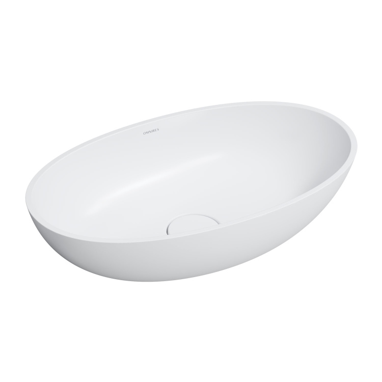 Omnires Shell washbasin 60x35 white matt (SHELLUNBM)