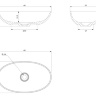 Omnires Shell washbasin 60x35 white matt (SHELLUNBM)