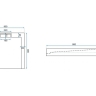 Rea Grand 90x90 square tray black (REA-K4595)