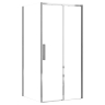 shower wall Rea Rapid Slide 100x195 safety glass, transparent, chrome (REA-K5610)