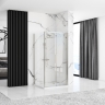 shower wall Rea Rapid Slide 100x195 safety glass, transparent, chrome (REA-K5610)