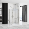 shower wall Rea Rapid Slide 100x195 safety glass, transparent, chrome (REA-K5610)