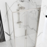shower wall Rea Rapid Slide 100x195 safety glass, transparent, chrome (REA-K5610)
