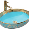washbasin Rea Margot 52x40 blue/gold (REA-U8709)