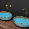 washbasin Rea Margot 52x40 blue/gold (REA-U8709)